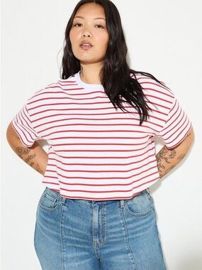 Torrid LoveSick Scoop Crop Baby Tee